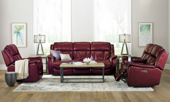Prodigy Red Leather Power Reclining Collection Prodigy red power leather collection.