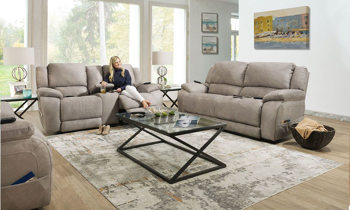 Belmond Nickel Dual Power Reclining Sofa Belmond Nickel Dual Power Reclining Sofa