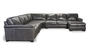 Medici Gray 7-Seat Right Chaise Sectional - Dimensions Image with dimensions for the Medici Gray 7-Seat Right Chaise Sectional.