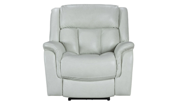 Prodigy Cream Leather Power Recliner 40” wide leather power recliner with USB charging ports.